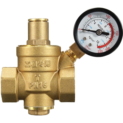 Riduttori di pressione acqua regolabili in ottone DN20 PN16 3/4 "con manometro