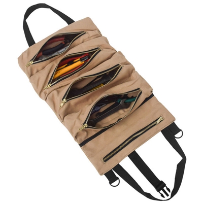 Borsa portaoggetti per auto multifunzionale in tela appesa kit per auto borsa portaoggetti portatile kaki