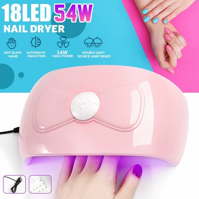 Nuovo aggiornamento 18 LED UV LED Lampada per unghie Lampada per unghie UV a 3 velocità Gel per asciugatura unghie Lampada polimerizzante