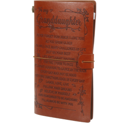 Ragazza nipote Notebook Diario regalo Diario di viaggio Vintage Retro PU Leather Stationery características