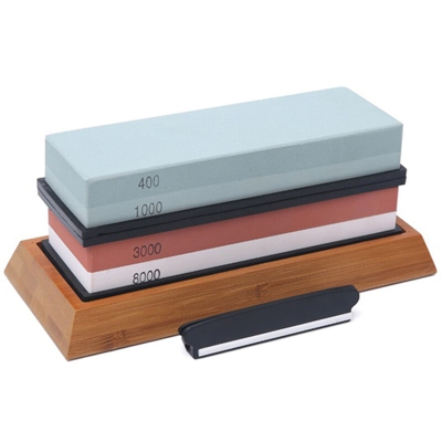 400/1000 3000/8000 molatura fine in corindone bianco a doppia faccia per affilare pietra ausiliaria per base in pietra set di clip per affilare