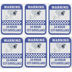 6x 70x90mm adesivo CCTV di sorveglianza della telecamera di sicurezza per l'ufficio domestico en oferta