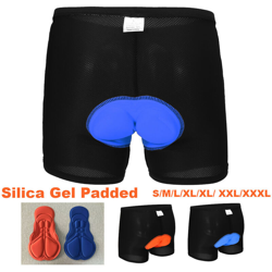 Pantaloncini da bicicletta per bici da ciclismo imbottiti in gel di silice 3D da uomo Pantaloni biancheria intima ad asciugatura rapida (blu, XL) precio