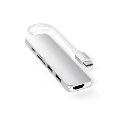 ST-SCMA2S replicatore di porte e docking station per notebook Cablato USB 3.2 Gen 1 (3.1 Gen 1) Type-C Argento - Satechi