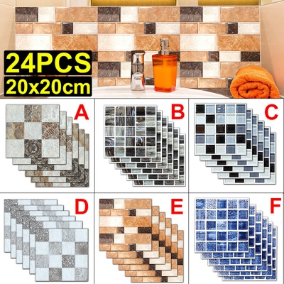 Adesivi creativi per piastrelle in pasta impermeabile antiscivolo Adesivi per la decorazione della parete del pavimento del bagno della cucina (tipo