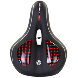 Seggiolino per bici in memory foam cavo imbottito in pelle Sella per bicicletta Morbido cuscino per bici Seggiolino per bicicletta (rosso) en oferta