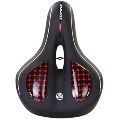 Seggiolino per bici in memory foam cavo imbottito in pelle Sella per bicicletta Morbido cuscino per bici Seggiolino per bicicletta (rosso)