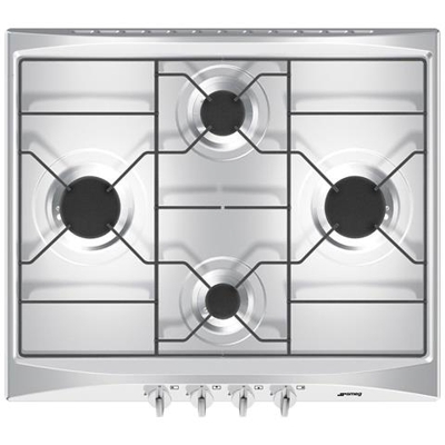 Piano Cottura S264X2 a Gas 4 Fuochi Gas Colore Acciaio Inox