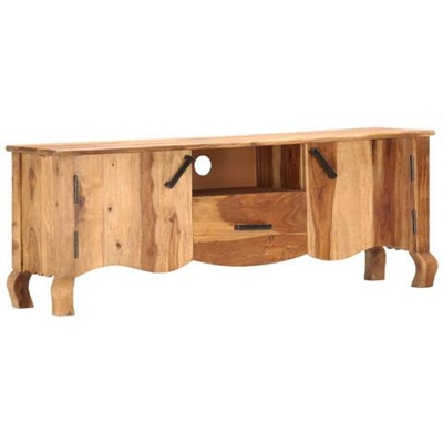 Mobile Porta Tv 115x30x42 Cm In Legno Massello Di Sheesham