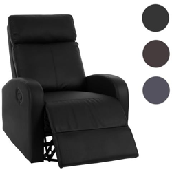 Poltrona Relax Dondolo Hwc-a54 Premium Ecopelle Inclinabile Nero en oferta
