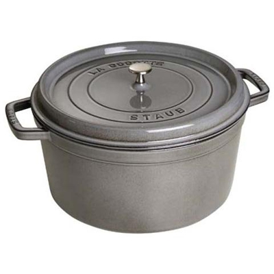 Cocotte 2 Maniglie in Ghisa con Coperchio Diametro 14 cm Colore Grigio - Linea Cocotte