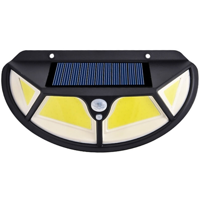 122COB applique da parete solare a quattro lati luce di induzione del corpo umano luminoso applique da parete luce da giardino impermeabile