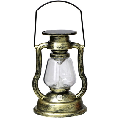 Lampada solare a cherosene, lanterna, lampada portatile, lume di candela a LED, oro blu