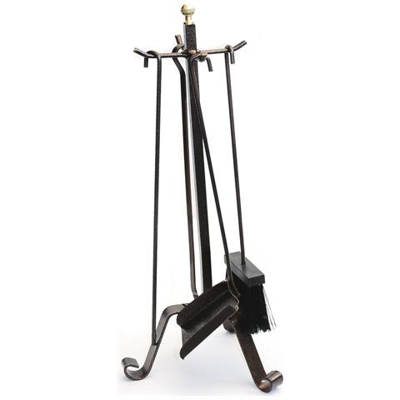 Set Camino, 4 Accessori, Ferro, 22xh. 58 Cm