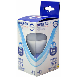 Henergia - VEGA SFERA G45 6W 6500K características