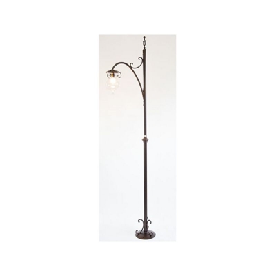 Lampade linea goccia lampione fiorentino 1 luce cm 280 ferro battuto e vetro
