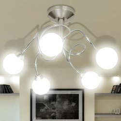 Lampada da Soffitto Paralumi Rotondi in Vetro 5 Lampadine G9 en oferta