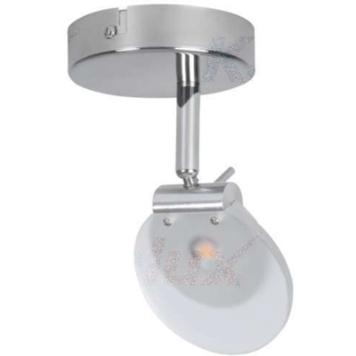 faretto parete led sottile 1 luce 220-240 volt 6 watt CE IP20 bianco caldo cromo interno orientabile kan 24440