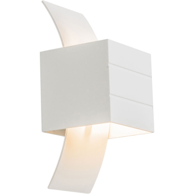 QAZQA Applique amy - Moderno - Alluminio - Bianco - Cubo/Oblungo Max. 1 x Watt