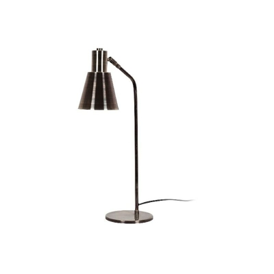 Homemania - Lampada Da Tavolo Bell - da Scrivania, Ufficio, Comodino - Argento in Metallo, 17 x 17 x 50 cm, 1 x E27, Max 100W