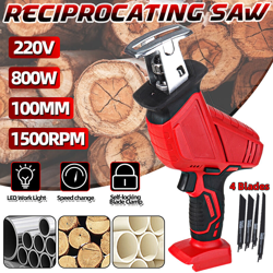 Drillpro - Seghetto alternativo a batteria 220V 800W Seghetto alternativo elettrico Sega da taglio Solo lavorazione del legno Batteria non inclusa precio