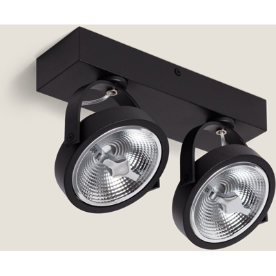 Ledkia - Faretto LED CREE da Superficie Orientabile AR111 30W Regolabile Nero Bianco Naturale 4000K