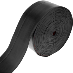 PrimeMatik - Battiscopa flessibile autoadesivo 50 x 20 mm. Lunghezza 10 m nero precio