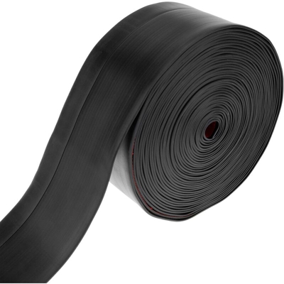 PrimeMatik - Battiscopa flessibile autoadesivo 50 x 20 mm. Lunghezza 10 m nero