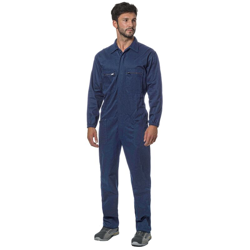 Tuta lavoro blu cargo officina elastico polsi tasche antinfortunistica - Logica en oferta