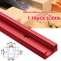 Strumento per la lavorazione del legno fai-da-te in lega di alluminio rosso 300mm T-Track Nut Slider (B-Type 300mm T Track Slider) en oferta