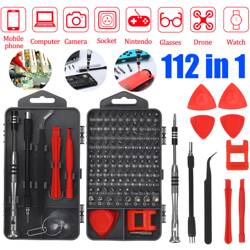 Set multifunzione di cacciaviti di precisione per dispositivi elettronici 112 in 1 adatto per strumento di manutenzione del telefono per PC con en oferta