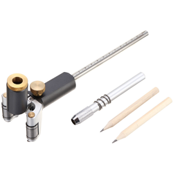 Strumento di misurazione parallela multifunzione 2 in 1 per la lavorazione del legno in linea retta con 2 matite con marcatore circolare a disegno precio