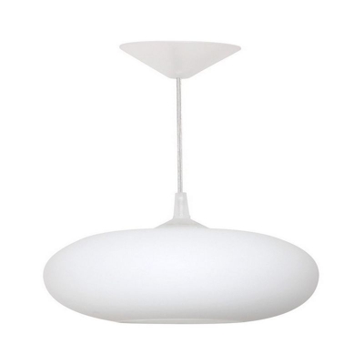 Lampada a Sospensione Cora - Lampadario - da Soffitto - Bianco in Plastica, Vetro, 27 x 27 x 70 cm, 1 x E27, 60W