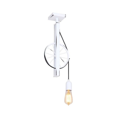 Lampada a Sospensione Hydra - Plafoniera - da Parete - Bianco in Metallo, 18 x 10 x 45 cm, 1 x E27, 60 W