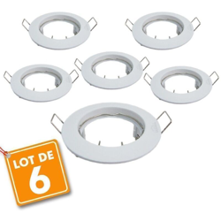 Eclairage Design - Set di 6 staffe fisse bianche da incasso D79 en oferta