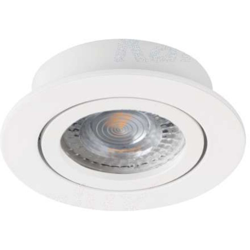 faretto incasso dalla 1 luce 70 mm CE GX5,3 IP20 bianco interno orientabile tondo kan 22430 características