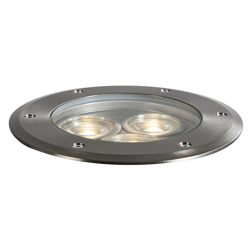 + Faretto da incasso da terra tribus gl - Moderno - Acciaio inossidabile - Acciaio - Tondo/Cilindro Max. 3 x Watt - Qazqa precio