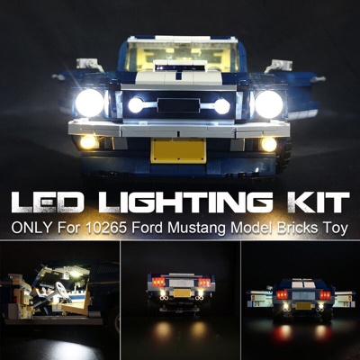 Illuminazione a led solo per 10265 Ford Mustang Model Bricks Toy alimentato da USB
