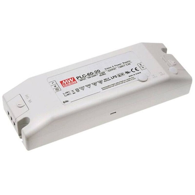 PLC-60-24 Driver per LED, Trasformatore per LED Tensione costante, Corrente costante 60 W 0 - 2.5 A 24 V/DC n - Mean Well