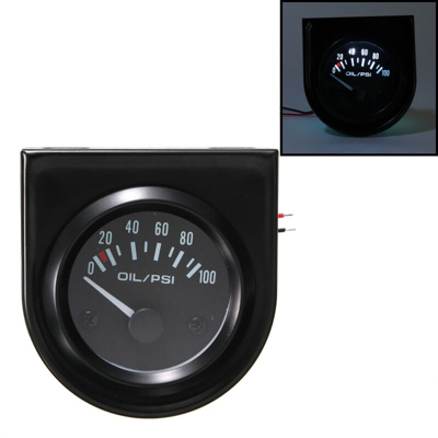 Manometro pressione olio 2 `` 52mm 12V LED per auto manometro olio 0-100 PSI