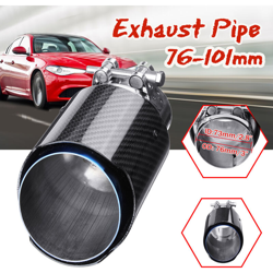 76-101mm Tubo terminale di scarico posteriore universale - Lucido en oferta