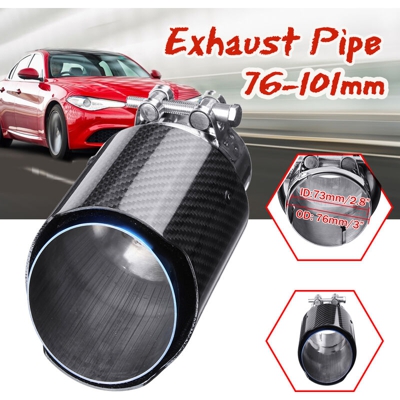 76-101mm Tubo terminale di scarico posteriore universale - Lucido