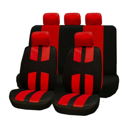 Coprisedile universale per auto rosso 9 pezzi Set completo di protezioni lavabile 5 posti Cuscino per seggiolino auto anteriore posteriore en oferta