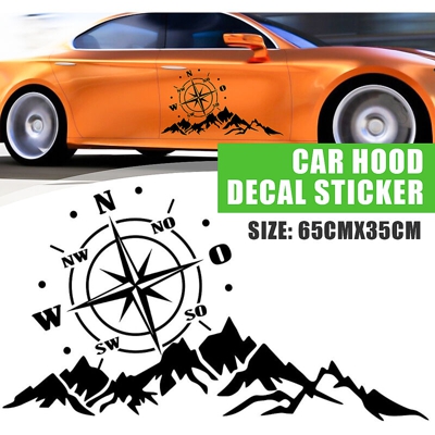 Autoadesivo del corpo del cappuccio della decalcomania 65x35cm per il camion dell'automobile della jeep nera