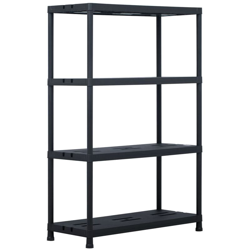 YOUTHUP Scaffale Nero 220 kg 90x40x138 cm in Plastica - Nero en oferta