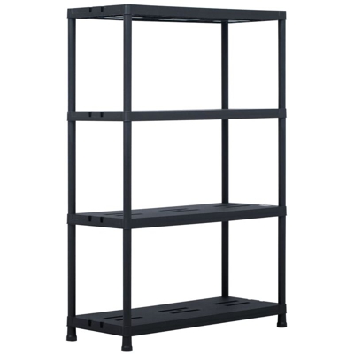 YOUTHUP Scaffale Nero 220 kg 90x40x138 cm in Plastica - Nero