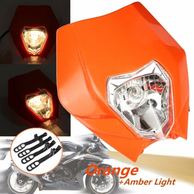 Lampadina per proiettore ambra con marchio E per KTM EXC EXCF XCF XCW SX SXF SMR Enduro Orange