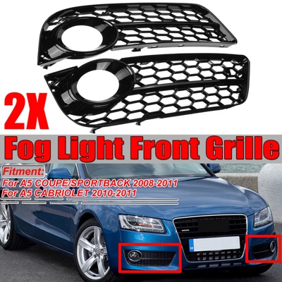 Griglia fendinebbia anteriore per Audi A5 Coupe Sportback 08-11 Cabriolet 10-11