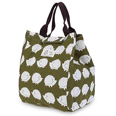 Borsa termica impermeabile porta-pranzo con elegante esterno in tela, Hedgehog
