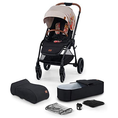 Kinderkraft Passeggino Duo 2 en 1 EVOLUTION COCOON, Multifunzionale Carrozzina, Navicella, Impermeabile con Filtro UPF 50+, Accessori, Multicolore